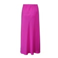 thumbnail image 5 of Pink Skirts for Women Spring Summer Skirts Satin Skirt High Waisted Maxi Cocktail Party Wedding A Line Long Skirts Maxi Skirt, 5 of 5