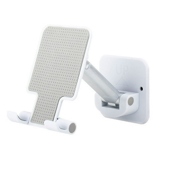 Space Saving Adhesive Phone Holder Wall Mount Easy Installation Foldable Wall Mounting ABS for Cell Phones & Tablets