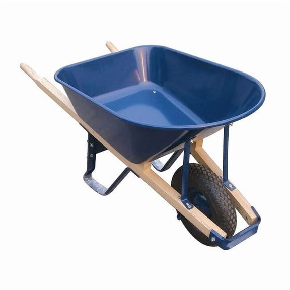 Westward Wheelbarrow,Steel,6 Cu. Ft.,Pneumatic 10G166