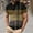 Gold, variant on Polos for Men Collared Short Sleeve Brown French Chic Tops Refreshing Striped Polos Summer Tops