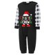 thumbnail image 2 of Conjunto de pijamas navideños familiares a juego: camisetas con estampado de letras y pantalones a cuadros. Pijamas de vacaciones para papá, mamá e hijos., 2 of 8