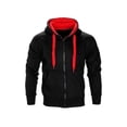 thumbnail image 1 of Innerwin Hoodies Color Block Men Sweatsuit Sports Zip Up Regular Fit Tracksuit Set Style-A M, 1 of 2