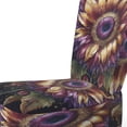 thumbnail image 4 of Designart "Sunflower in Yellow and Purple Tones" Yellow Floral & Botanical Upholstered Accent Chair - Traditional Arm Chair For Living Room, 4 of 5