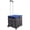 Black, Blue, variant on Quik Cart Collapsible Rolling Crate on Wheels for Teachers Tote Basket 80 lbs Capacity, Made from Heavy Duty Plastic Used as a Seat, Black