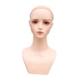 thumbnail image 4 of Cabeza de maniquí calva para mujer, modelo de exhibición de peluca, maniquí de Base estable multiusos con hombro para joyería, pelucas, fabricación de Yuyangstore  Soporte de exhibición de maniquí, 4 of 8