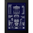 thumbnail image 2 of Buhlmann, J. 11x14 Black Modern Framed Museum Art Print Titled - Temples of Antonius, Castor and Mars (Blueprint), 2 of 5