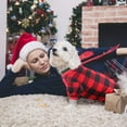thumbnail image 5 of 100% Cotton Buffalo Plaid Dog Clothes Puppy Pajamas Pet Apparel Cat Onesies Jammies Doggie Jumpsuits,Pet Pajamas for Dogs Red Plaid Sweaters Soft Clothes, 5 of 9