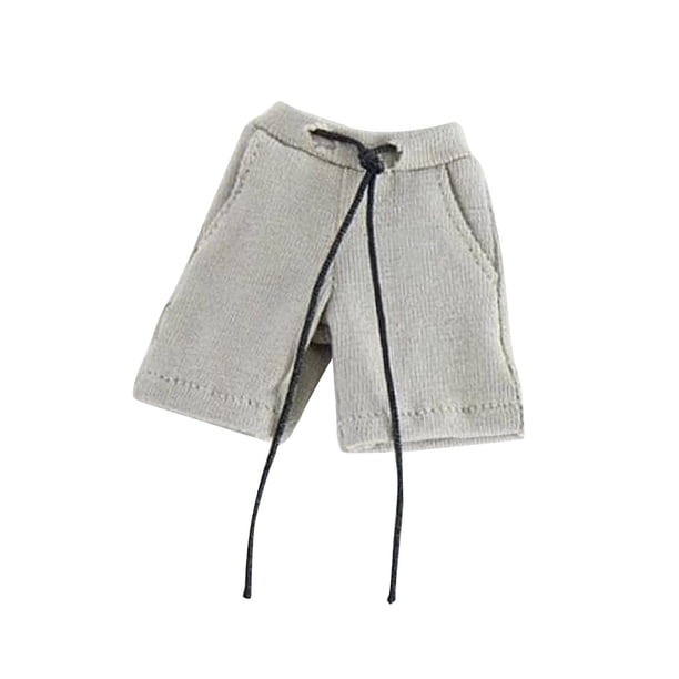 Pantalones cortos atléticos a escala 1/12, pantalones de figura masculina, disfraz de moda Retro, traje elegante para Cosplay, accesorio de figuras , Gris claro