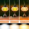 thumbnail image 3 of Bohemian Stained Glass Table Lamp, Turkish Mosaic Shade, Ideal for Desk Decor, Living Room, Bedroom - Perfect Gift, 3 of 7