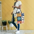 thumbnail image 4 of FORMRS Womens Canvas Tote Bag with Zipper Inner Pocket Shoulder Handbag, Floral Patterns, 4 of 7