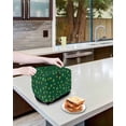 thumbnail image 3 of St. Patrick's Day Toaster Cover 4 Slice, Large Kitchen Appliance Covers, Lucky Shamrock Gold Coin Minimalist Green Toaster Oven Cover with Loop, Bread Machine Cover Polyester Dust Cover Protection, 3 of 4