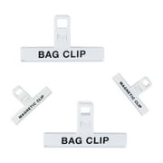 Mainstays 4-Piece Labeled Magnetic Bag Clips Set, White