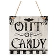 thumbnail image 3 of hengsof Halloween Hanging Welcome Sign Trick or Treat Wooden Plaque Board for Haunted House - Witch is in, 3 of 6