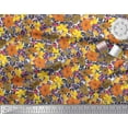 thumbnail image 3 of Soimoi Cotton Poplin Fabric Leaves & Floral Artistic Decor Fabric Printed Yard 56 Inch Wide, 3 of 3