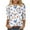 A Light Blue, variant on YUGYXL Shirts for Women 3/4 Length Sleeve Tee Tops Casual Round Neck T Shirts Summer Floral Print Dressy Blouses Gray L