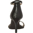 thumbnail image 3 of BANDOLINO Womens Black Padded Madia Round Toe Kitten Heel Buckle Dress Sandals 8 M, 3 of 8