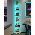 thumbnail image 4 of Estante de esquina Hzuaneri CS66613W de 6 niveles con luz LED blanca, 4 of 9