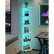 thumbnail image 4 of Estante de esquina Hzuaneri CS66613W de 6 niveles con luz LED blanca, 4 of 9