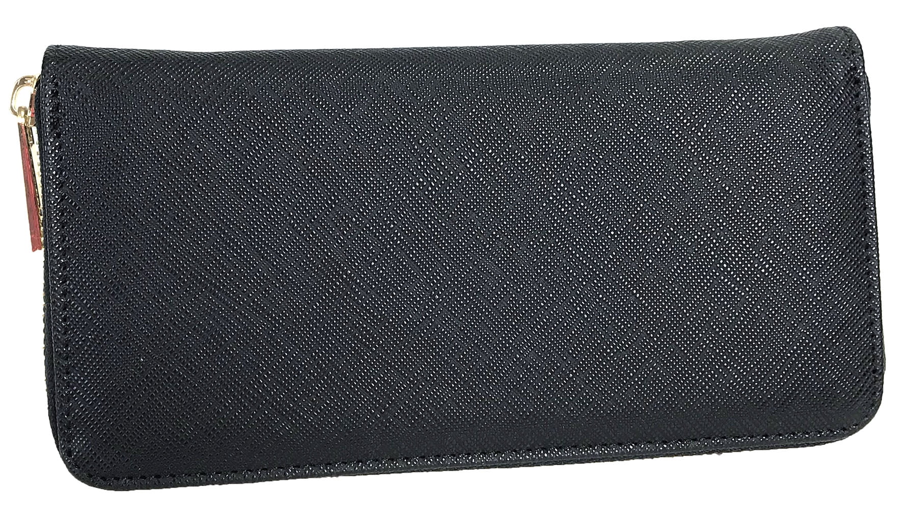 Zzfab Fashion Design Purse and Wallet Set Texture Black