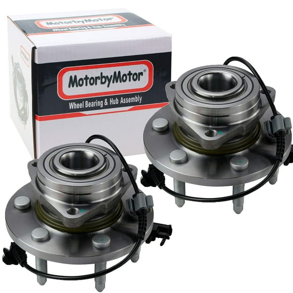 MotorbyMotor 515096 Front Wheel Bearing and Hub Assembly 4WD with ABS 6 Lug for Chevy Silverado Suburban Avalanche 1500 Tahoe, GMC Sierra 1500 Yukon XL, Cadillac Escalade ESV EXT Hub Bearing 4x4-2pc