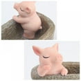 thumbnail image 5 of BOLLSLEY Animal Succulent Herb Planter Flower Basket Pot Trough Box Plant Easter Home Decor, Pig, 5 of 6