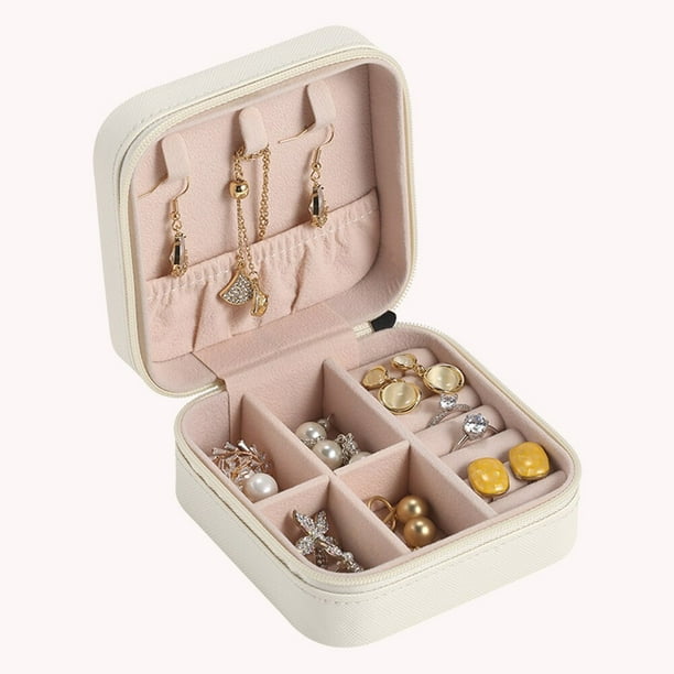 2021 organizador de joyas, estuche para joyas de viaje, caja de joyería portátil de viaje, organizador de almacenamiento de cuero, soporte para pendientes Tan Jianjun unisex