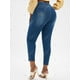 thumbnail image 4 of Tallas grandes con cremallera mosca botándose jeans Rosegal  Vaqueros de talla grande, 4 of 5
