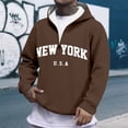 thumbnail image 1 of WILLBEST Sudaderas En Pareja Sudadera con Capucha con Cremallera De Un Cuarto y Estampado De Letras, Suave, De Cobertura Total, Cómoda y Informal, para Uso Diario y Actividades Al Aire Libre Grande, 1 of 3