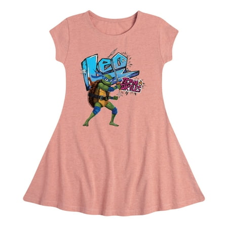 

Teenage Mutant Ninja Turtles: Mutant Mayhem - Leonardo AKA Leo - Team Turtles - Toddler And Youth Girls Fit And Flare Dress