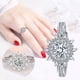 thumbnail image 1 of Anillos para mujer, regalos para mujer, anillo dulce abierto de cobre con incrustaciones de circonita, anillo pequeño y fresco, 1 pieza, 1 of 5