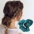 thumbnail image 2 of Unique Bargains 1 Pc Solid Color Rose Scrunchies Blue, 2 of 4