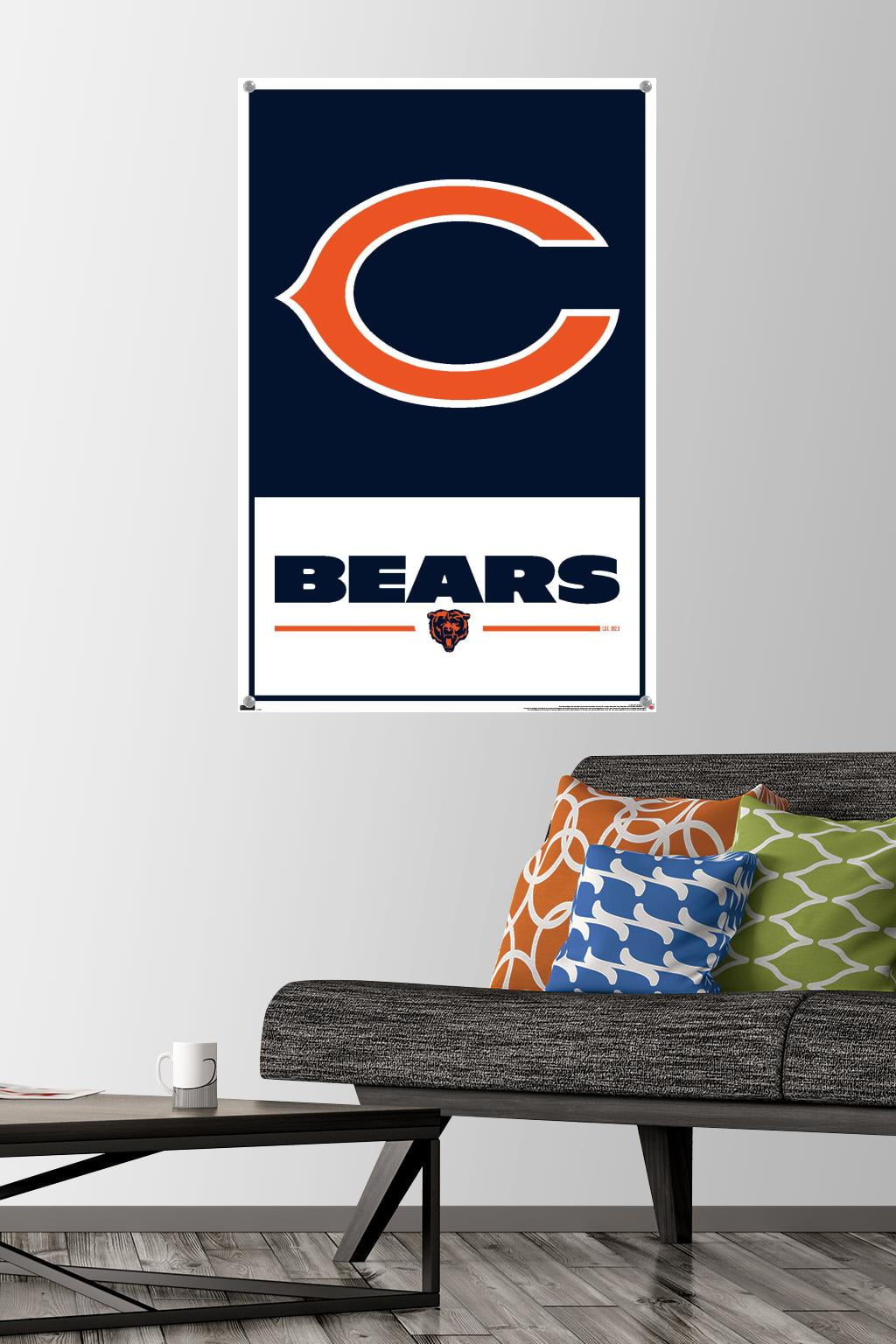 NFL Chicago Bears - Logo 21 Wall Poster, 22.375 x 34, Framed 