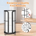 thumbnail image 6 of stusgo Freestanding Toilet Paper Holder with Storage, Modern Toilet Paper Storage Stand & Bathroom Toilet Paper Holder Stand, Holds Large Rolls（Black）, 6 of 8