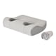 thumbnail image 2 of Almohada ergonómica para orejas perforadas, con funda, para dormir de lado. Gris claro, 2 of 9