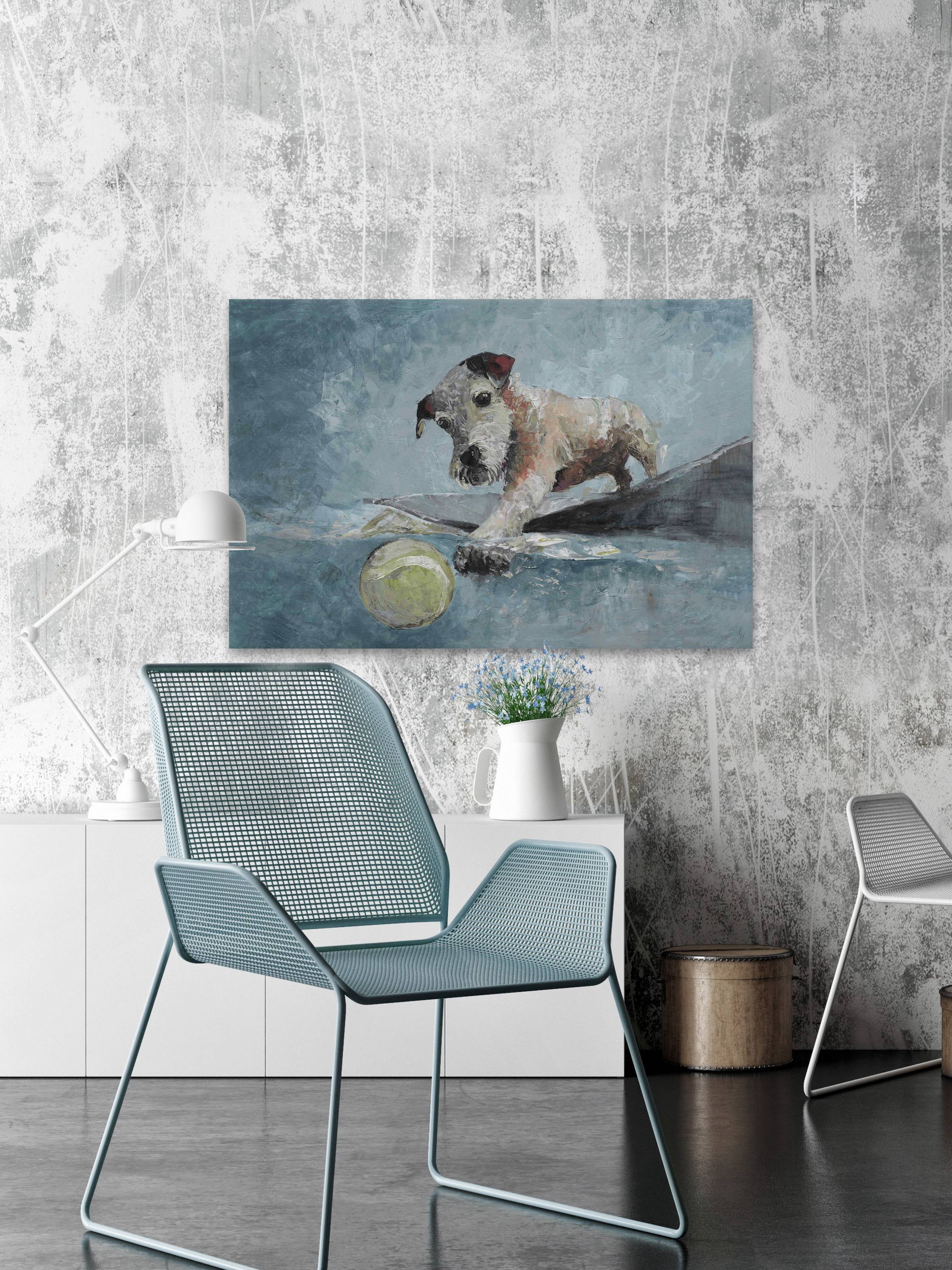 Marmont Hill Fetch That Ball Canvas Wall Art