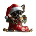 thumbnail image 3 of Mecorevxz Cute Pet for Christmas Ornaments Christmas 2D Acrylic Window Hanging Decoration Home Bedroom Xmas Decor,Christmas Gifts, 3 of 4