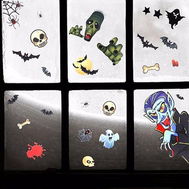 Youkk 2piece Stick And Reuse Wall Sticker For Halloween Party Décor How To Reusable BQ044+BQ047 1Set