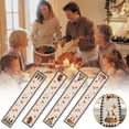 thumbnail image 6 of Btomtd 72.04 x 12.99 inch Gnomes Pumpkins Fall Thanksgiving Christmas Table Runner Soft Washable Kitchen Table Runner Long Tablecloth Table Runner Celebration, C, 6 of 7