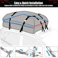 thumbnail image 2 of Audew Car Rooftop Cargo Carrier Bag15 Cubic Feet 600D Oxford Waterproof Car Cargo Bag with 4 Telescopic BeltFoldable Luggage Rack Bag for CarsTrucks and SUV with Roof Rack Vehicle, 2 of 9