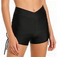 thumbnail image 2 of Roncen Women's High Waisted Swim Board Shorts (Available in Plus) Tummy Control Side Drawstring Swimsuit Bottoms, 2 of 5