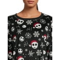thumbnail image 2 of Nightmare Before Christmas Women's Christmas Top and Pants Pajama Set, 2-Piece, Sizes S-3X, 2 of 6