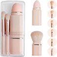 thumbnail image 2 of 8-in-1 Multi-Functional Makeup Brush Kit with Beauty Sponge - All-in-One Essential Tools for Complete Facial Makeup Look, Conveniently Packaged in a Compact Shiny Transparent Pouch (Including Powder,, 2 of 6