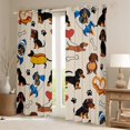 thumbnail image 2 of Manfei Boys Girls Dachshund Dog Blackout Curtains Set of 2 (52x84 Each),Kawaii Animal Window Curtains,Cartoon Pet Curtains and Drapes,Ultra Soft Home Decor, 2 of 6