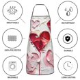 thumbnail image 6 of Pofeuu Textured Heart Abstract Art Print Aprons with Pockets, Cute Aprons for Kitchen, Cooking, Server, Barber, Chef Apron, 6 of 7