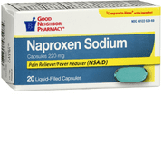 GNP Naproxen Sodium Capsules 220mg, 20 Liquid- Filled Capsules
