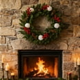 thumbnail image 6 of Cheapark Berry Vine Christmas Wreath - Lush Natural-Looking Foliage, Hanging Garland for Front Door, Durable Festive Decor for Christmas Home & Holiday Gatherings, 6 of 8