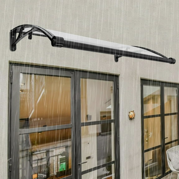 Window Door Awning Canopy, Front Doors/Windows Overhang Awning for Sun Shutter, Enlarged Sink Design Patio Awning Canopy