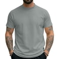 thumbnail image 2 of Qwertyu Men's Turtleneck T-Shirts Short Sleeve Mock Neck Summer Shirts Solid Color Quick Dry Workout Tee Shirts Army Green L, 2 of 4