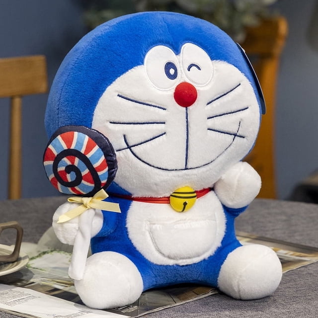 Doraemon postre serie muñeco de peluche juguete lindo dibujos animados Doraemon azul gordo muñeco regalo