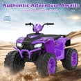 thumbnail image 4 of Costway VTT Électrique 24 V pour Enfants à 4 Roues avec Connexion Sans Fil Violet, 4 of 10